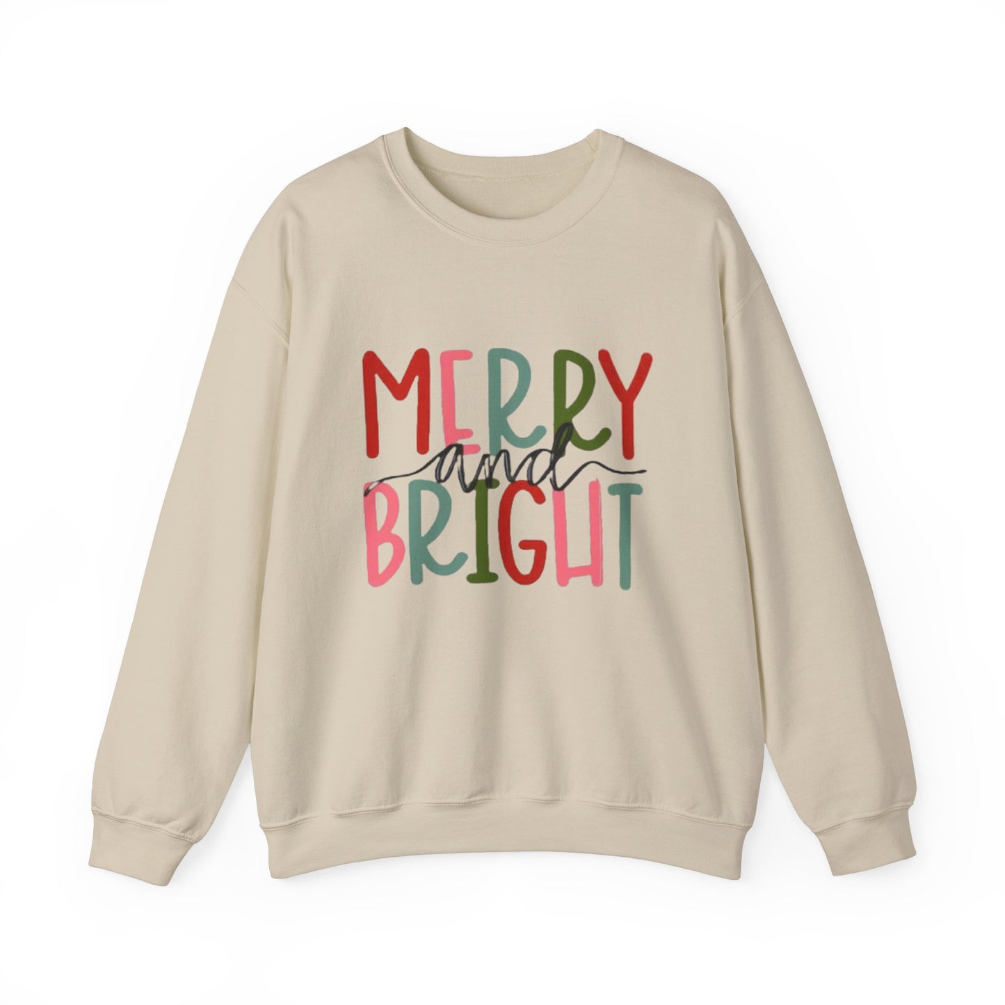 "Merry & Bright" Unisex Heavy Blend Crewneck Sweatshirt