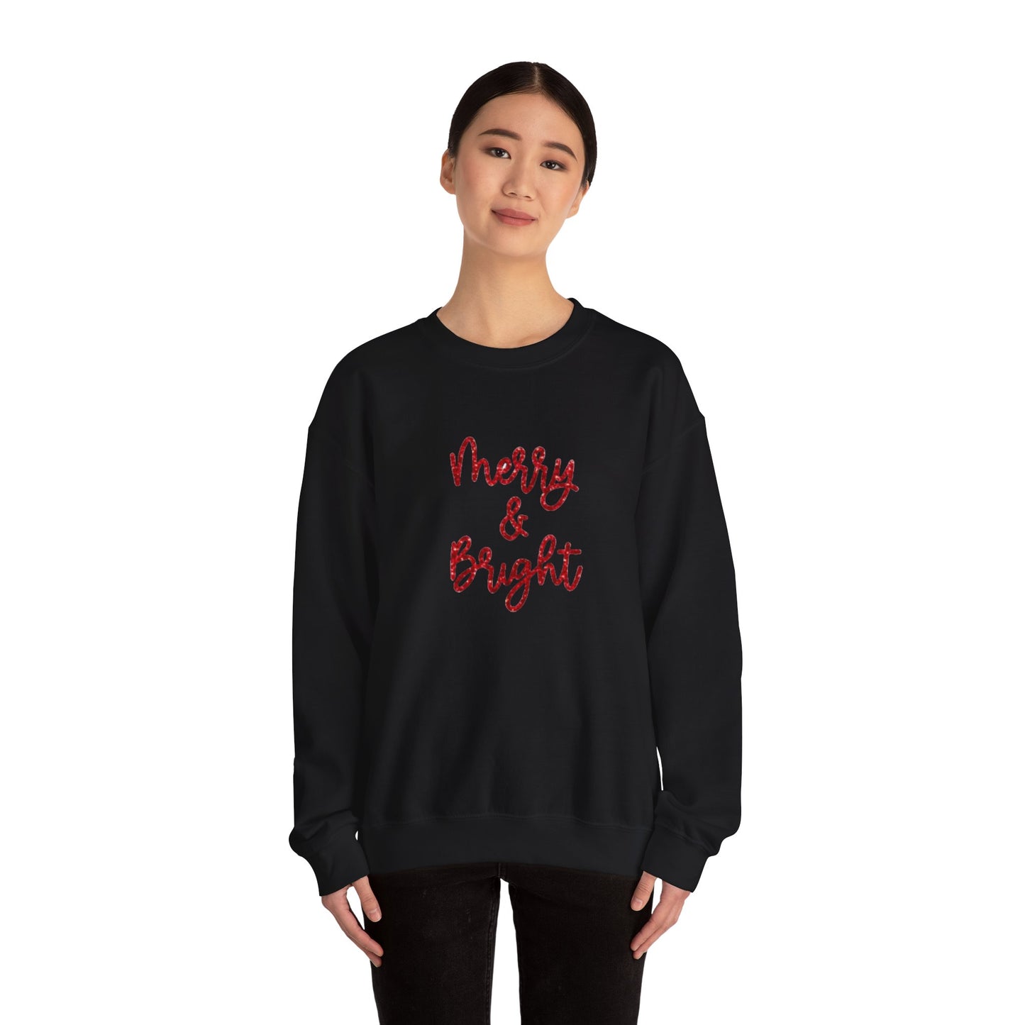 "Merry Bright" Unisex Heavy Blend Crewneck Sweatshirt