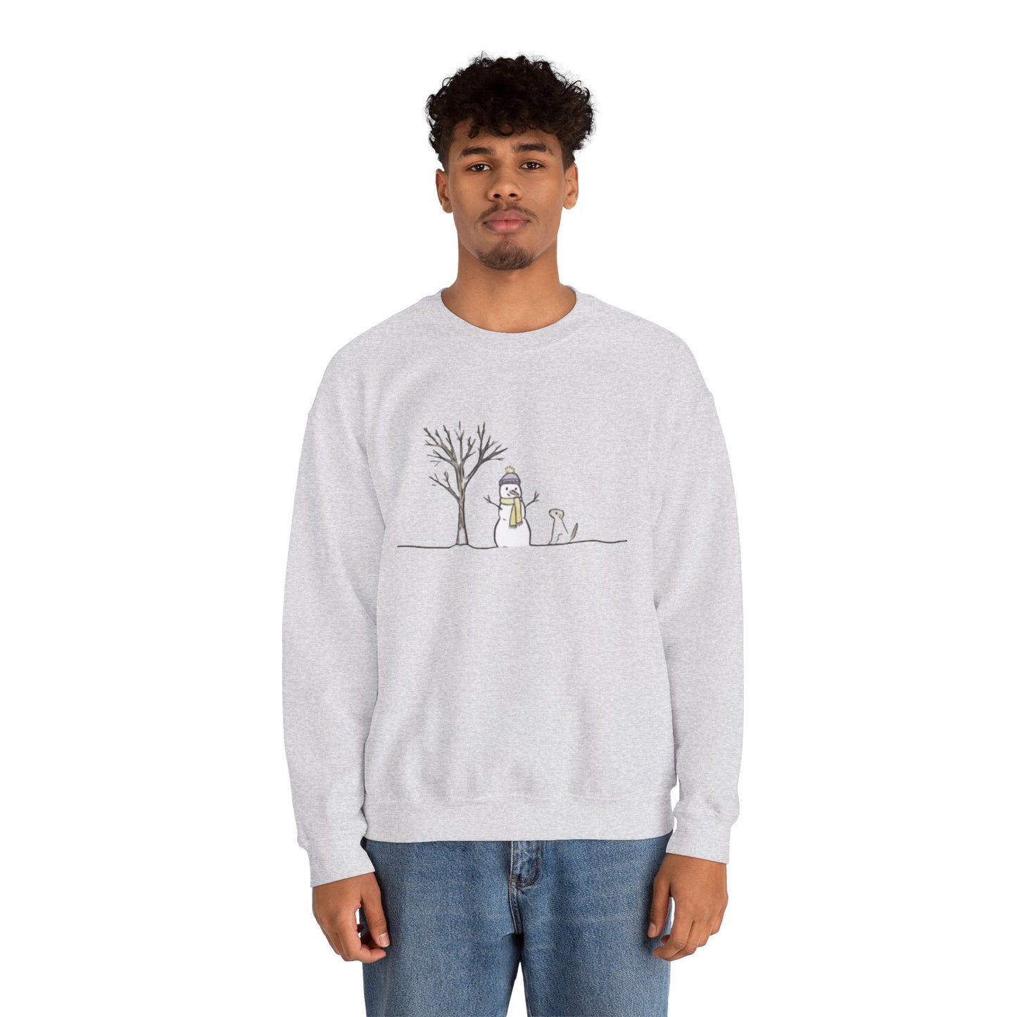 "Snowman & Dog" Unisex Heavy Blend Crewneck Sweatshirt