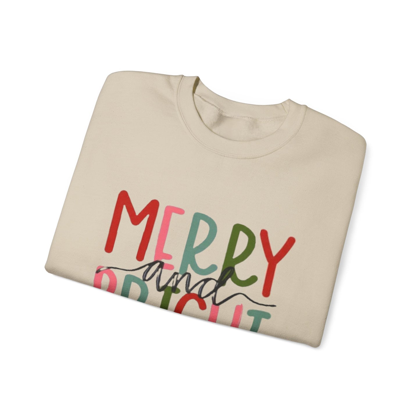 "Merry & Bright" Unisex Heavy Blend Crewneck Sweatshirt