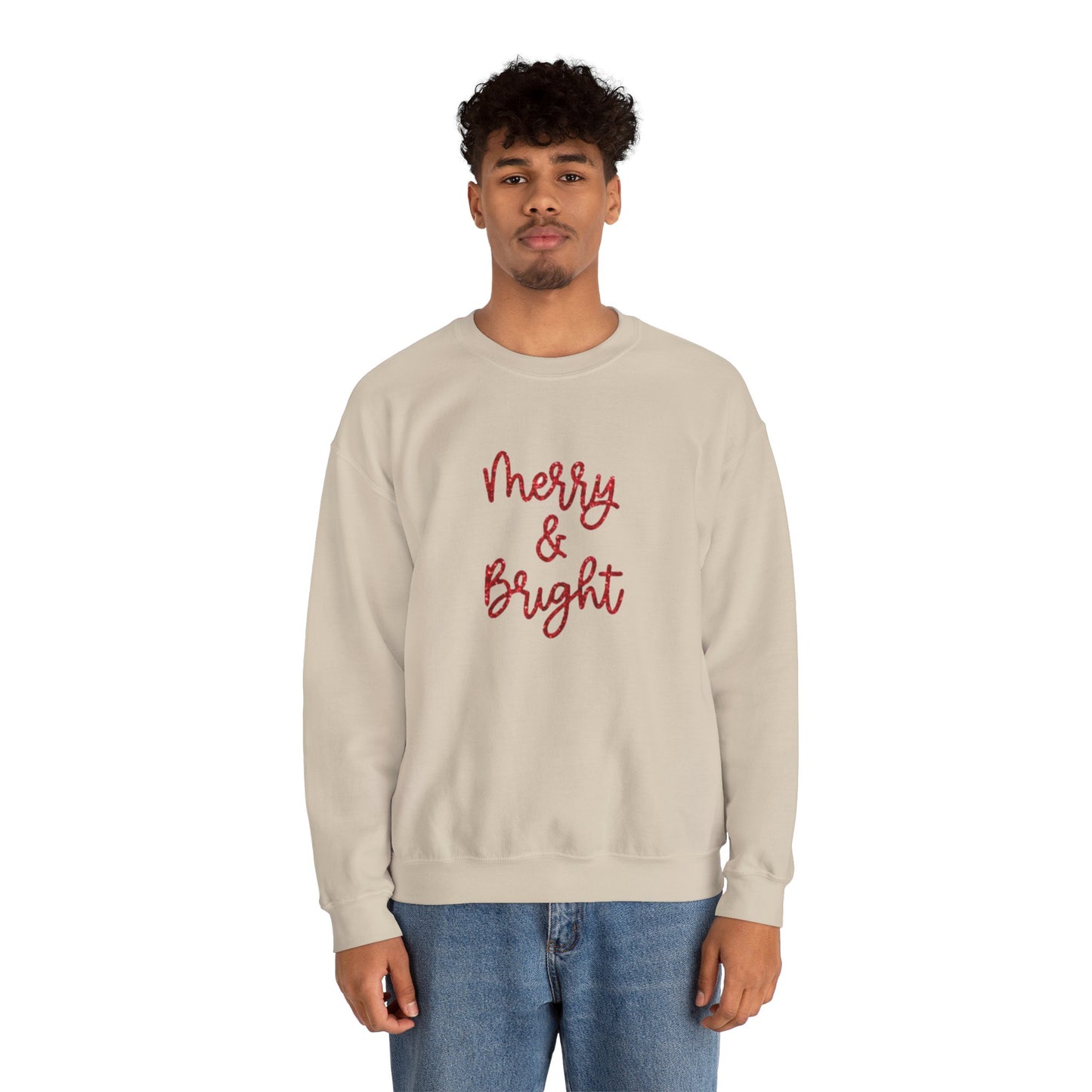 "Merry Bright" Unisex Heavy Blend Crewneck Sweatshirt