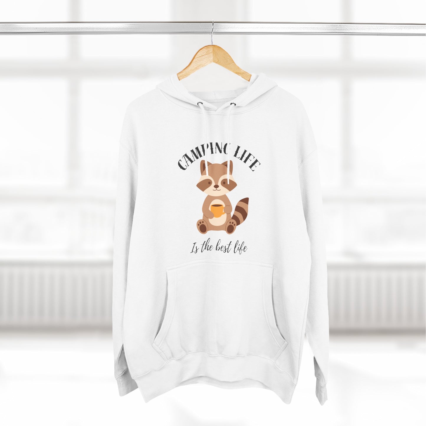 Three-Panel Fleece Hoodie Camping Life Caravan hoodie, Sunset Mountain Camping Shirts, Summer Vacation Camping Gifts, Camp Lover Friends Matching hoodie, Camping hoodie