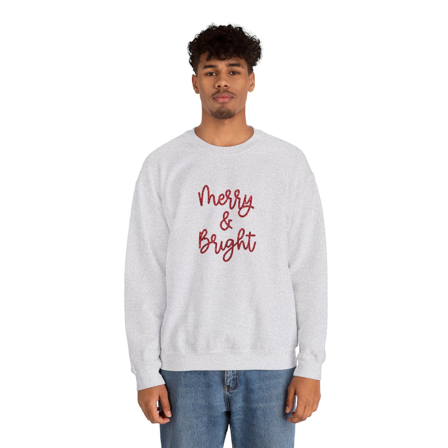 "Merry Bright" Unisex Heavy Blend Crewneck Sweatshirt