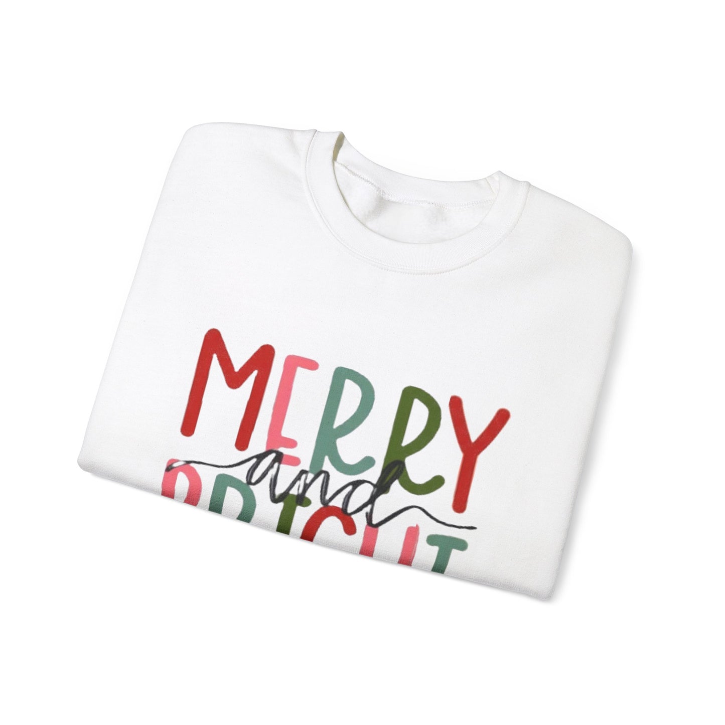 "Merry & Bright" Unisex Heavy Blend Crewneck Sweatshirt