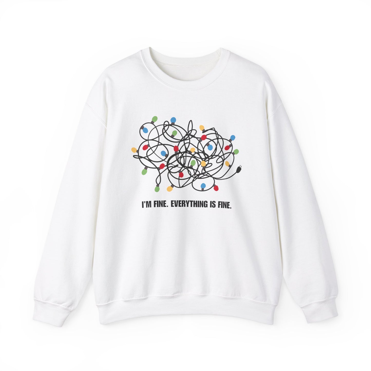 "I'm Fine" Unisex Heavy Blend Crewneck Sweatshirt