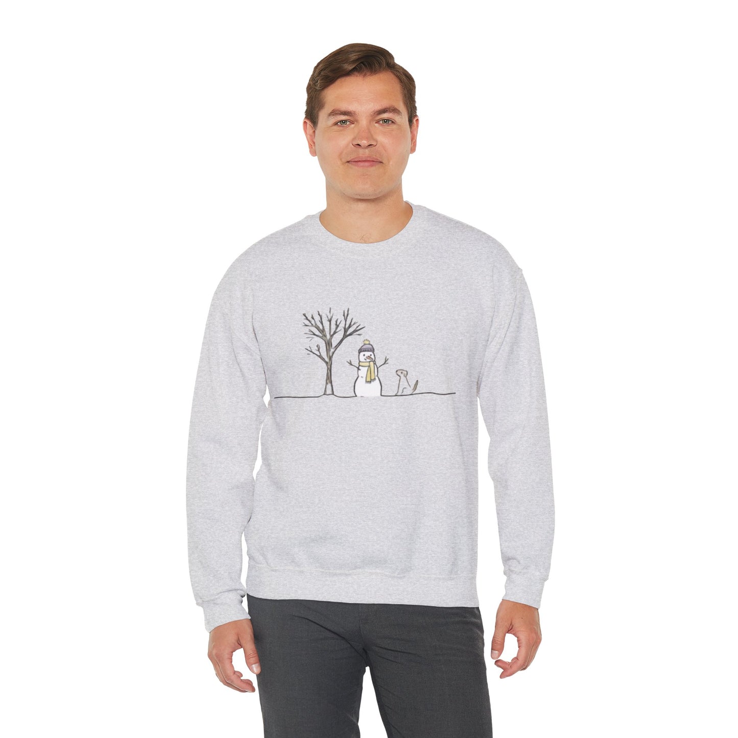 "Snowman & Dog" Unisex Heavy Blend Crewneck Sweatshirt