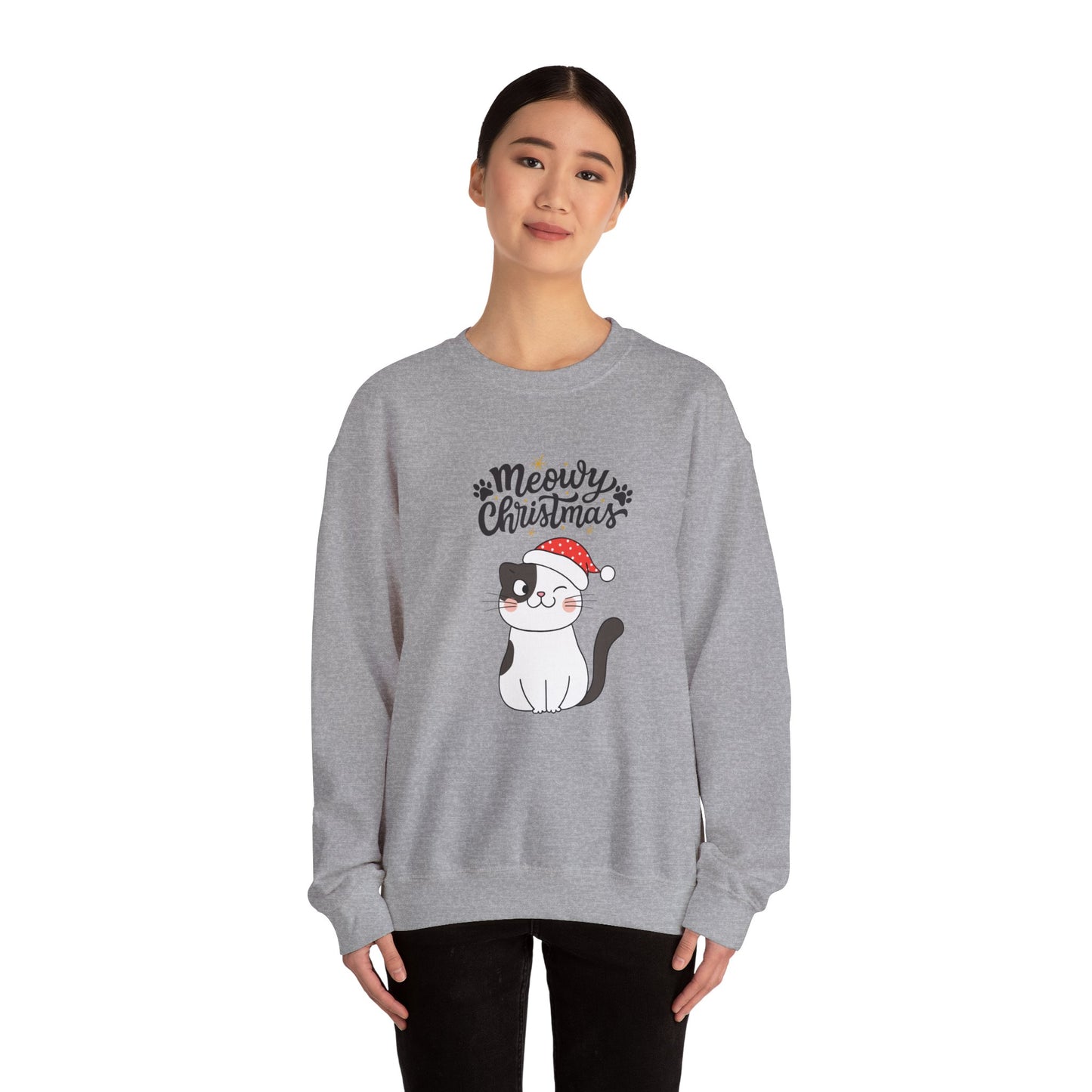 "Meowy Christmas" Crewneck Sweatshirt
