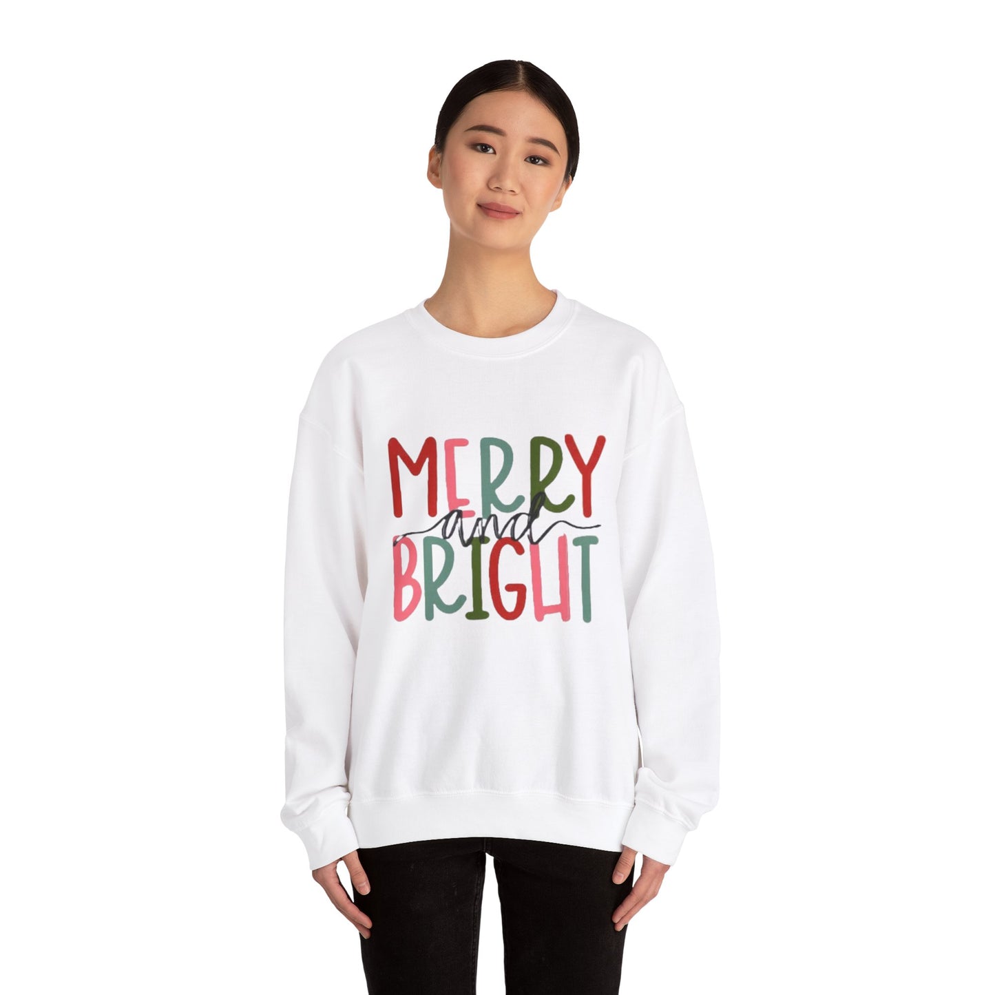 "Merry & Bright" Unisex Heavy Blend Crewneck Sweatshirt