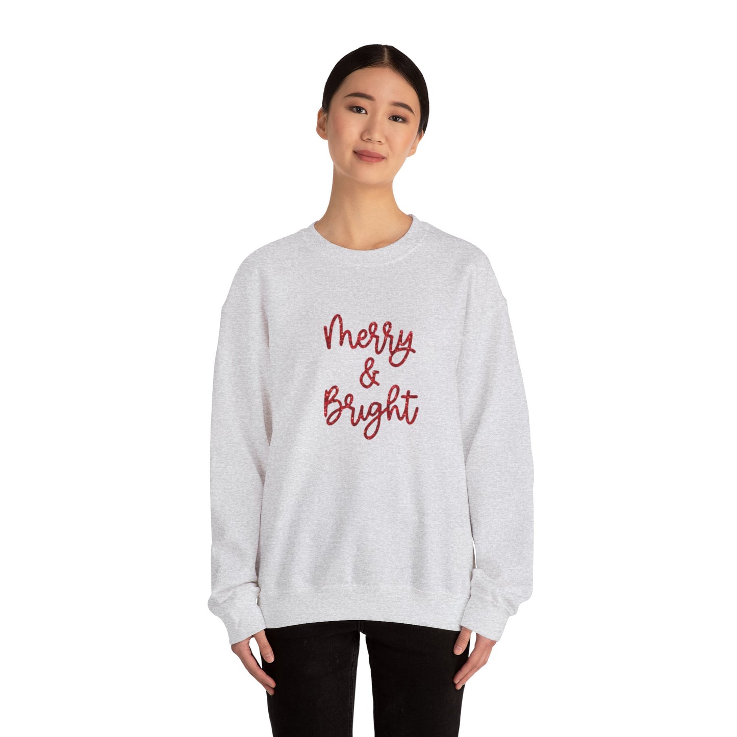 "Merry Bright" Unisex Heavy Blend Crewneck Sweatshirt
