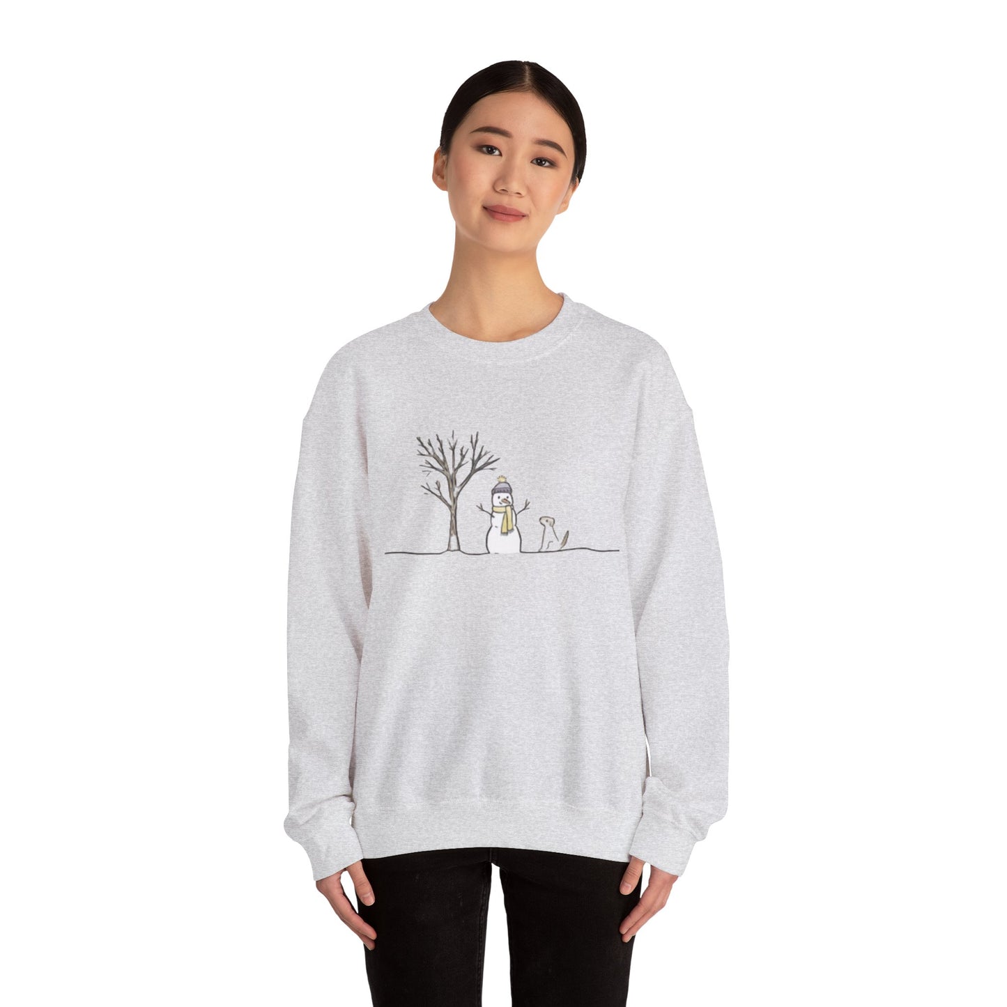 "Snowman & Dog" Unisex Heavy Blend Crewneck Sweatshirt