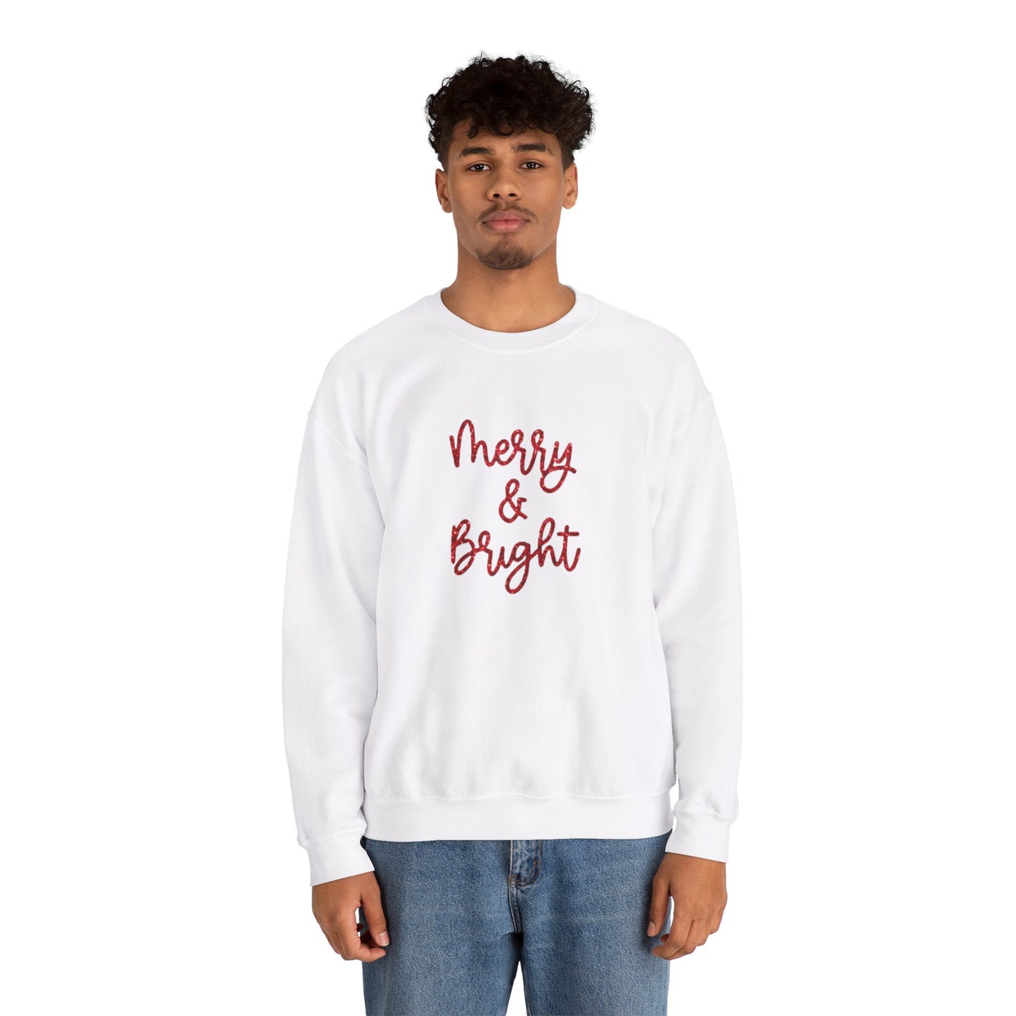 "Merry Bright" Unisex Heavy Blend Crewneck Sweatshirt