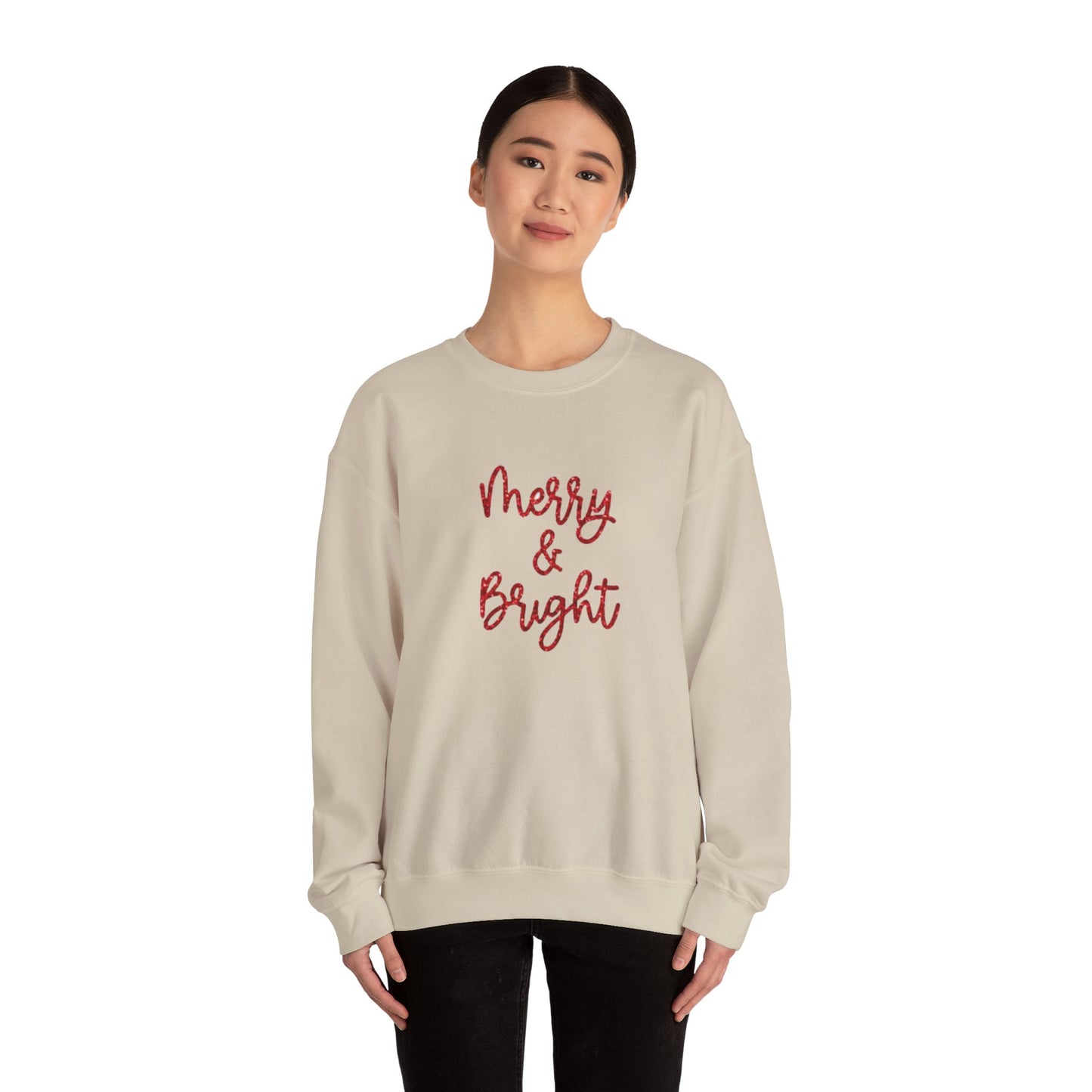 "Merry Bright" Unisex Heavy Blend Crewneck Sweatshirt