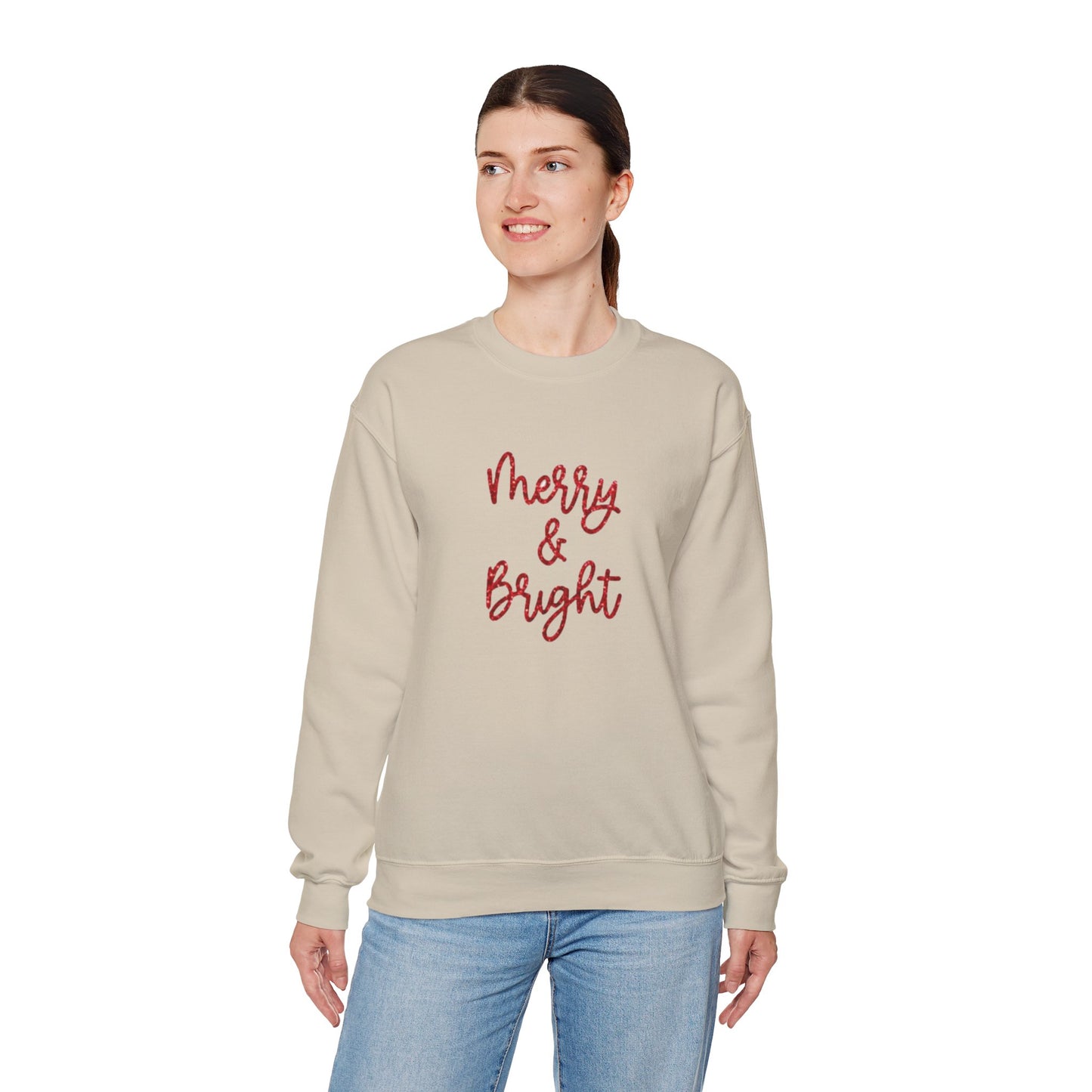 "Merry Bright" Unisex Heavy Blend Crewneck Sweatshirt