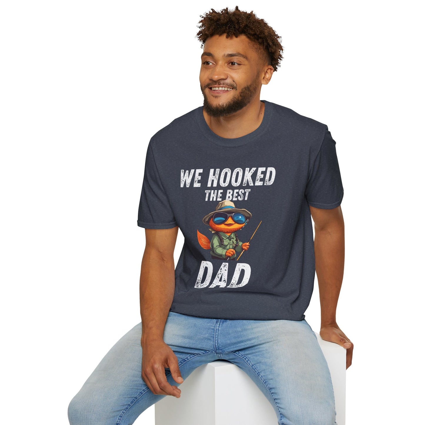 “WE HOOKED THE BEST DAD” Softstyle T-Shirt