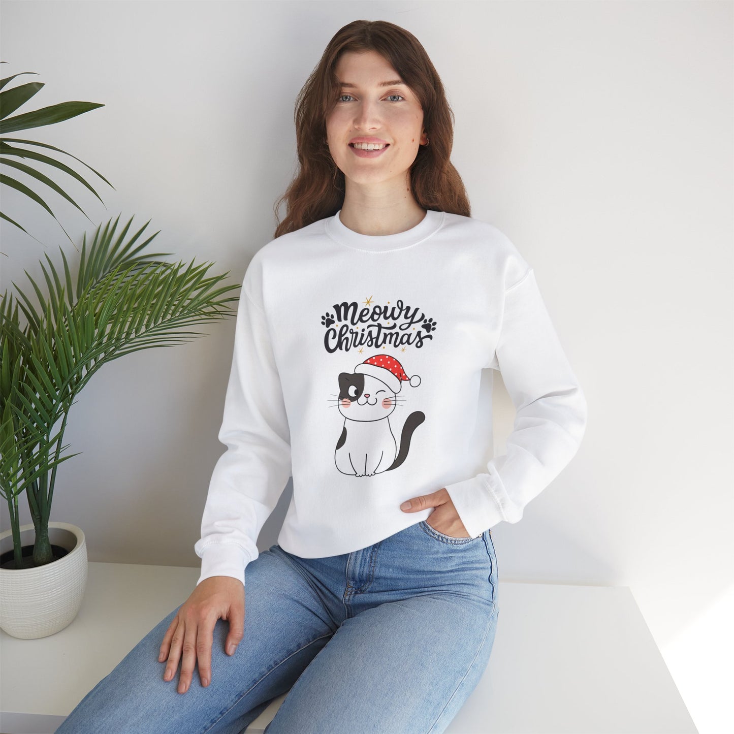 "Meowy Christmas" Crewneck Sweatshirt