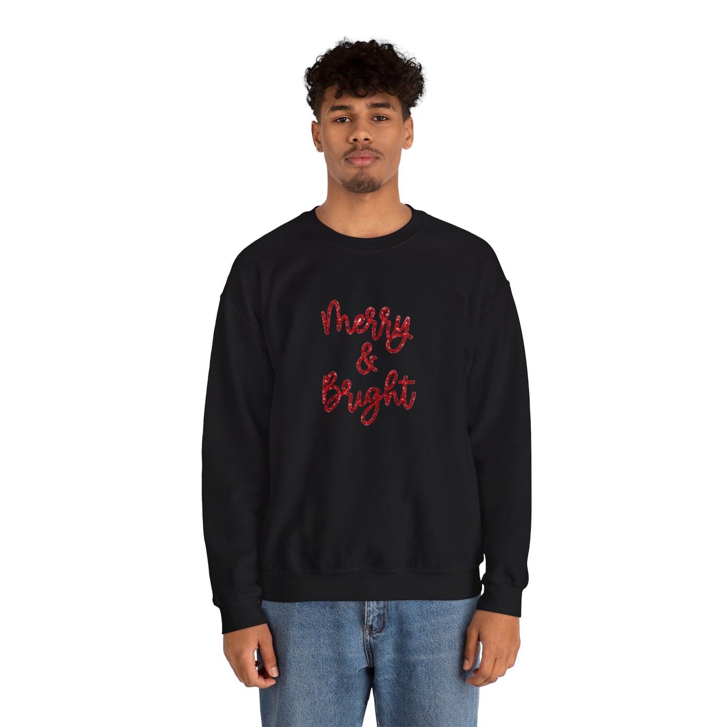 "Merry Bright" Unisex Heavy Blend Crewneck Sweatshirt