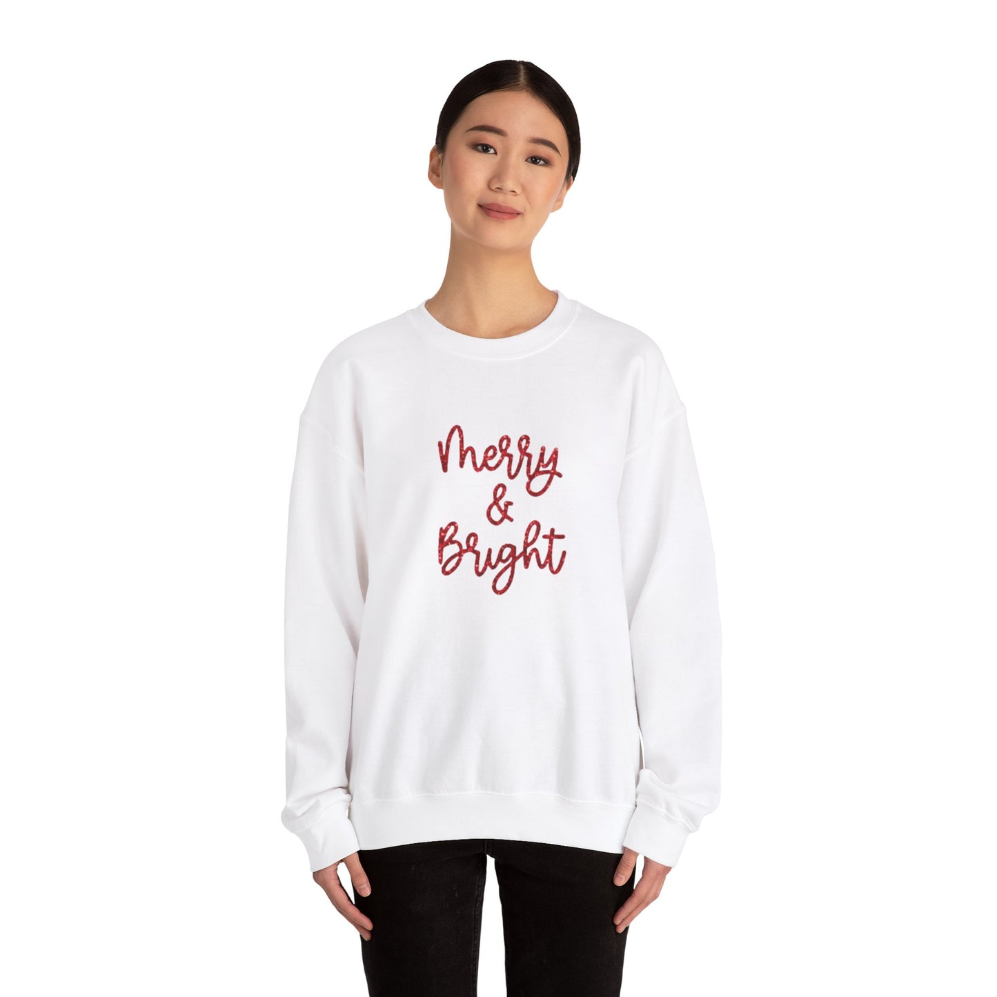 "Merry Bright" Unisex Heavy Blend Crewneck Sweatshirt