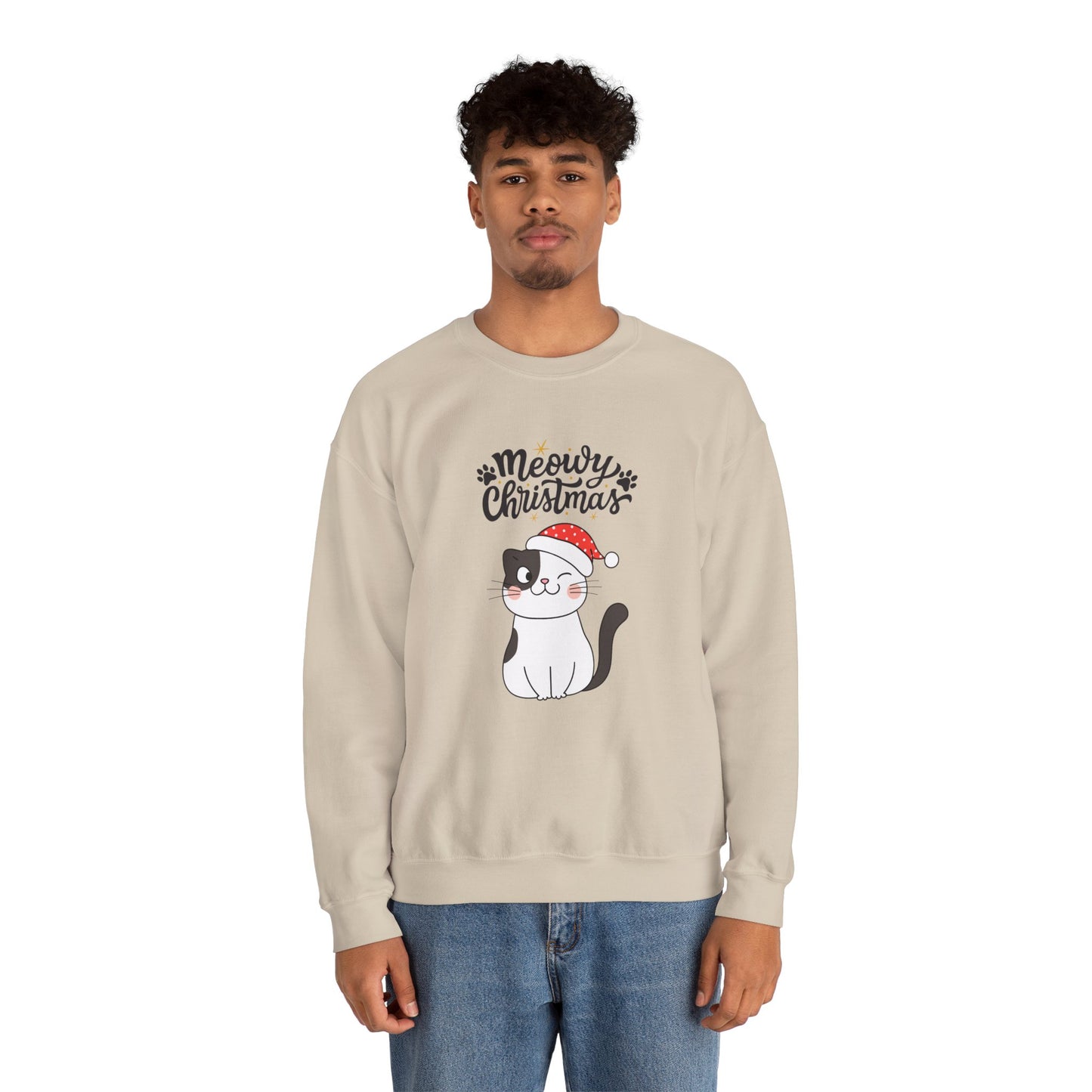 "Meowy Christmas" Crewneck Sweatshirt