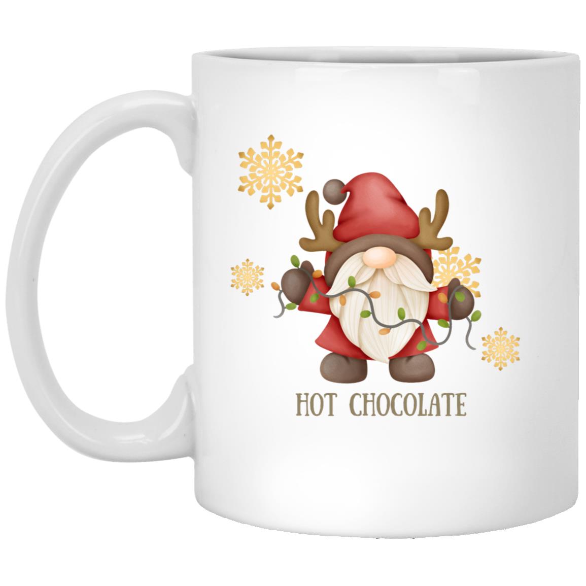 Hot Chocolate Gnome Mug - Ceramic Christmas Coffee Mug