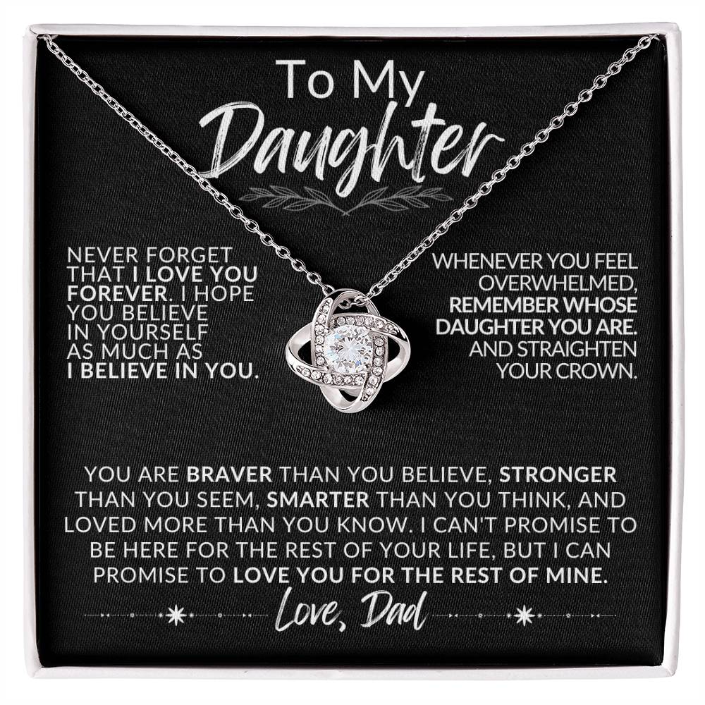 To My Daughter, Love Dad: Love Knot Necklace