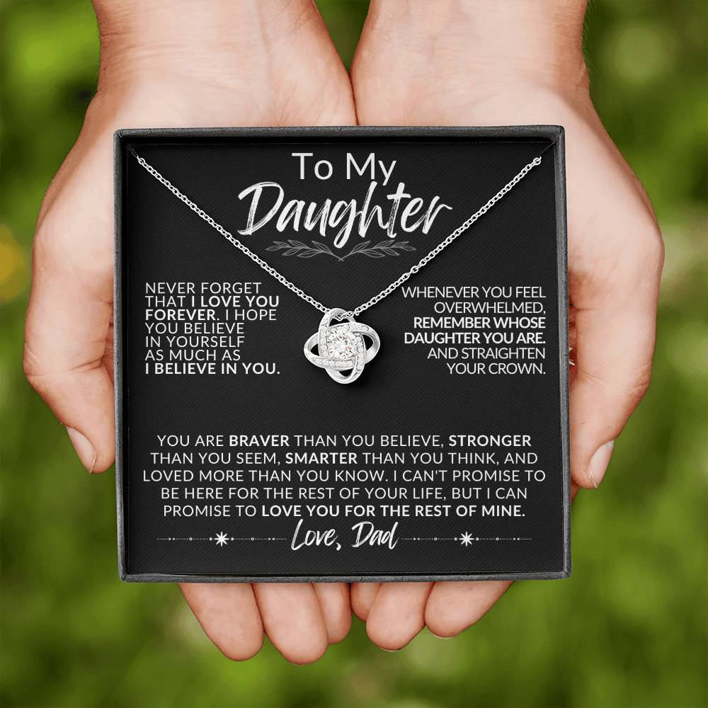 To My Daughter, Love Dad: Love Knot Necklace
