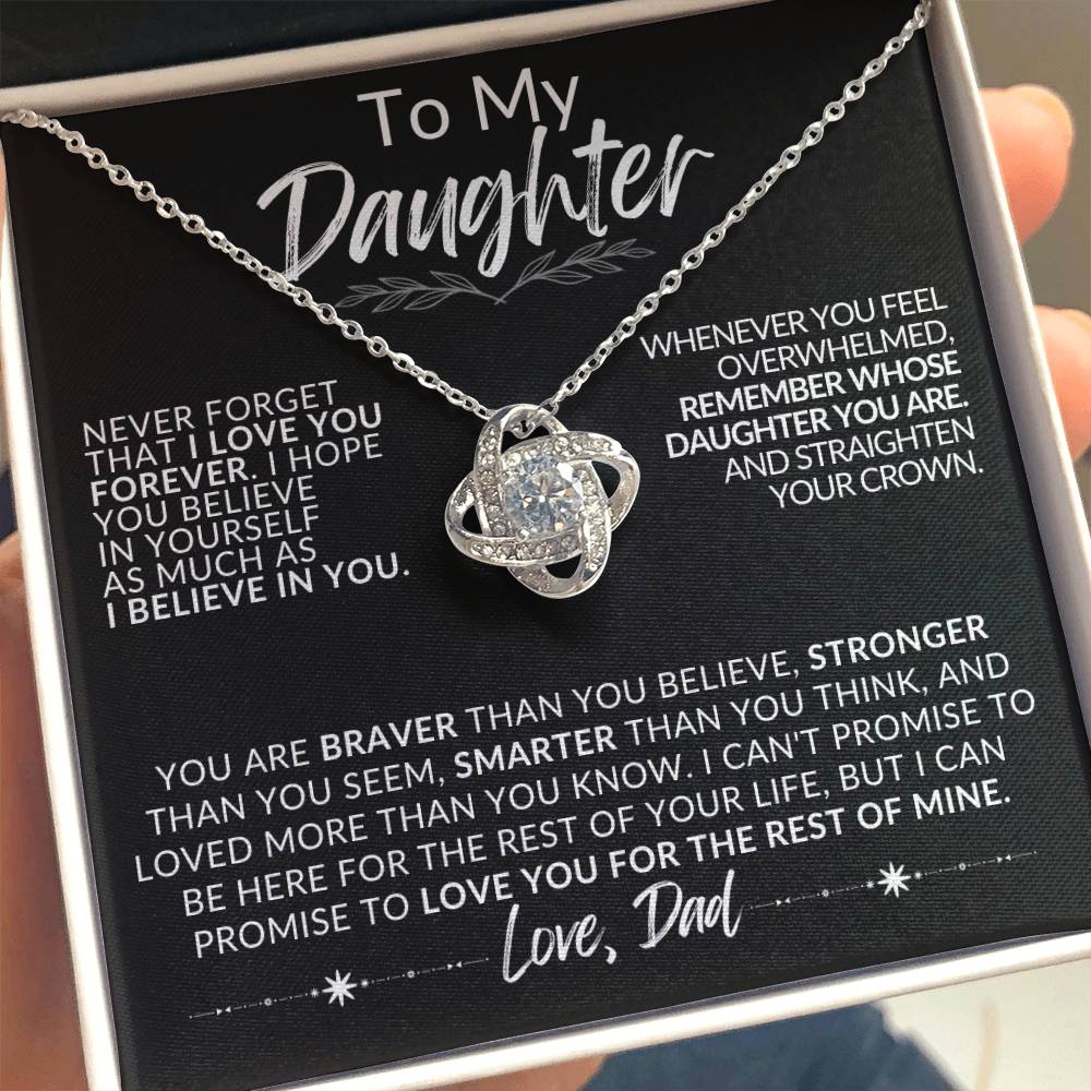 To My Daughter, Love Dad: Love Knot Necklace