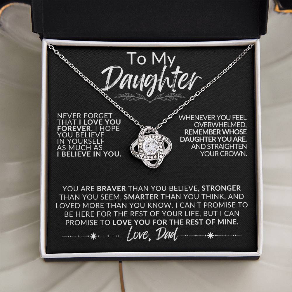 To My Daughter, Love Dad: Love Knot Necklace
