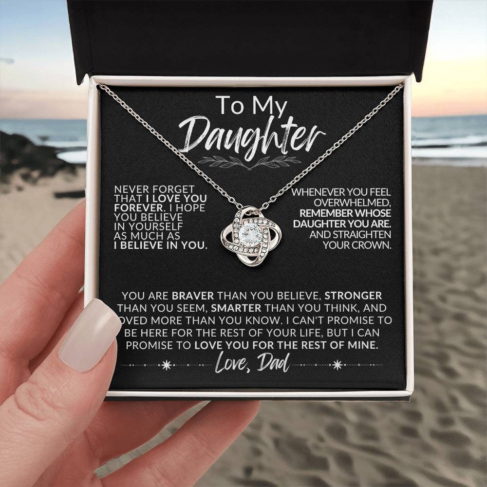 To My Daughter, Love Dad: Love Knot Necklace