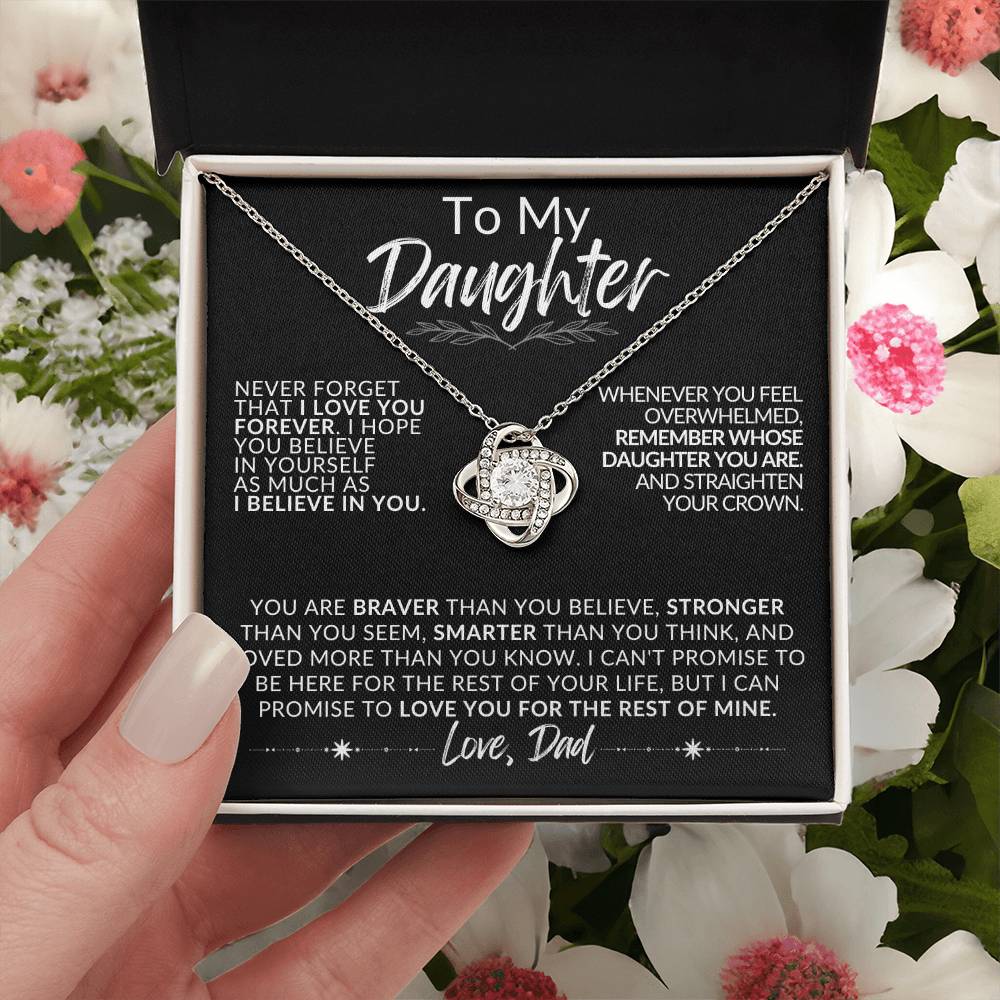 To My Daughter, Love Dad: Love Knot Necklace