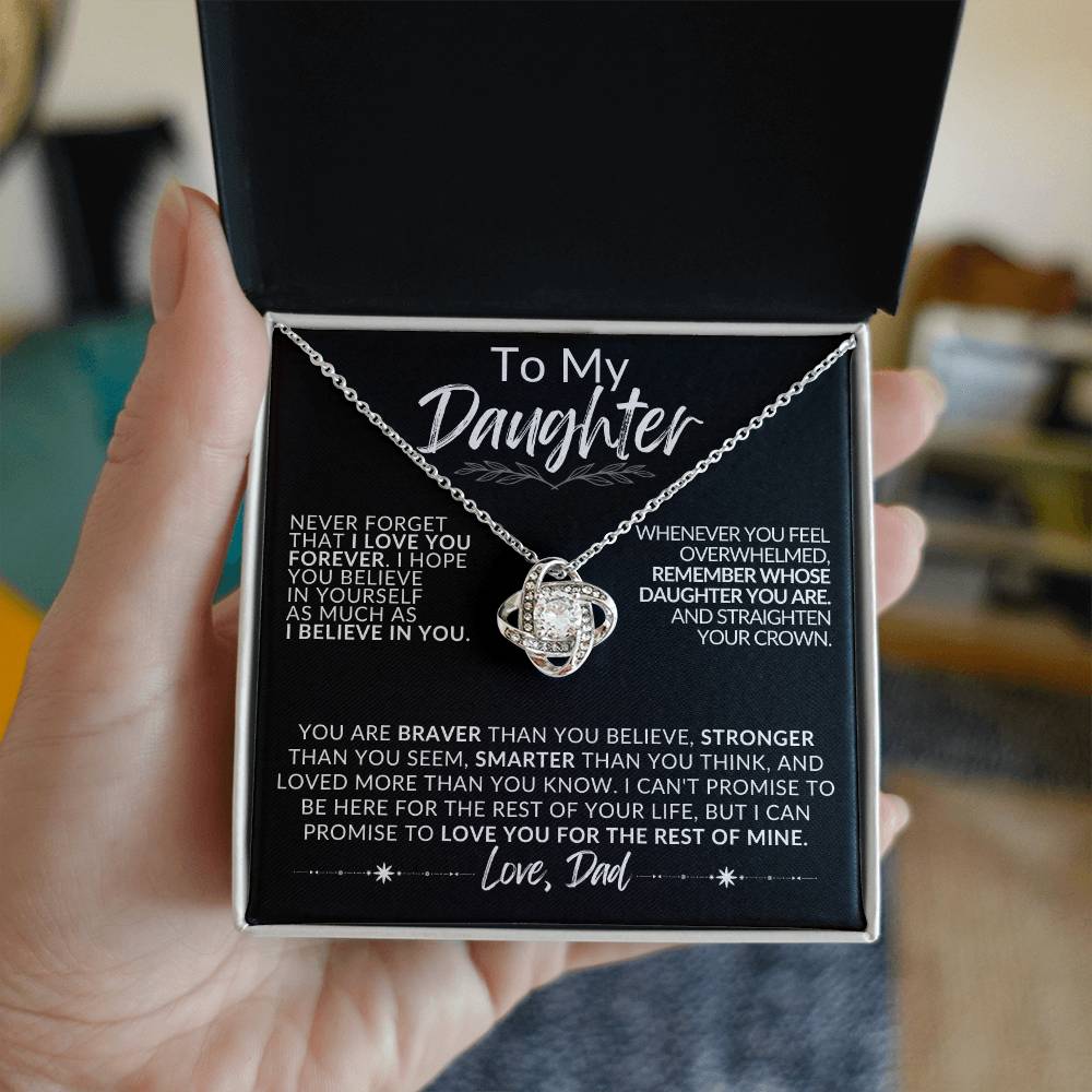 To My Daughter, Love Dad: Love Knot Necklace