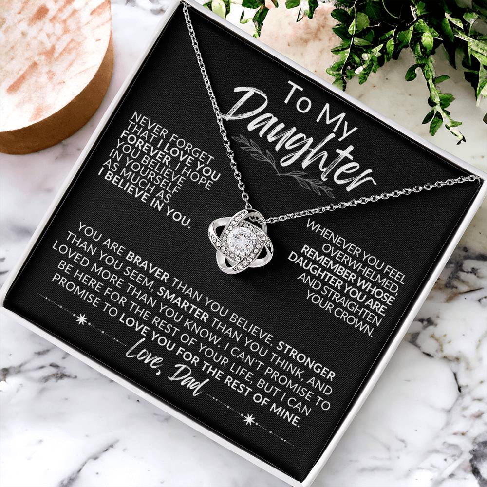 To My Daughter, Love Dad: Love Knot Necklace