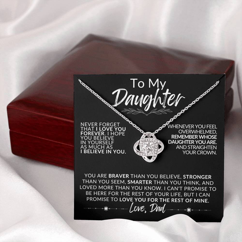 To My Daughter, Love Dad: Love Knot Necklace