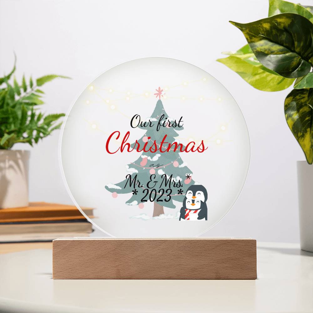 Our First Christmas as Mr. & Mrs. 2023 Acrylic Showpiece