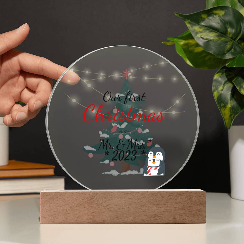 Our First Christmas as Mr. & Mrs. 2023 Acrylic Showpiece