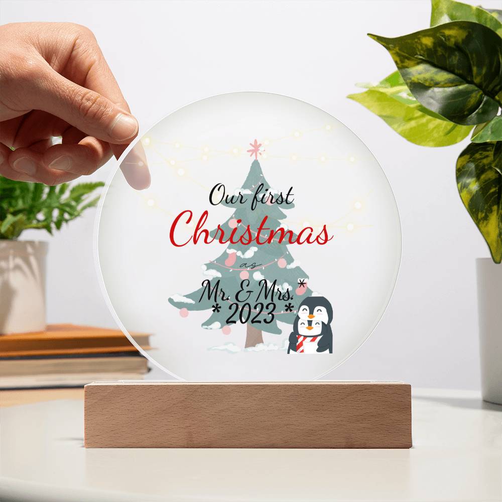 Our First Christmas as Mr. & Mrs. 2023 Acrylic Showpiece
