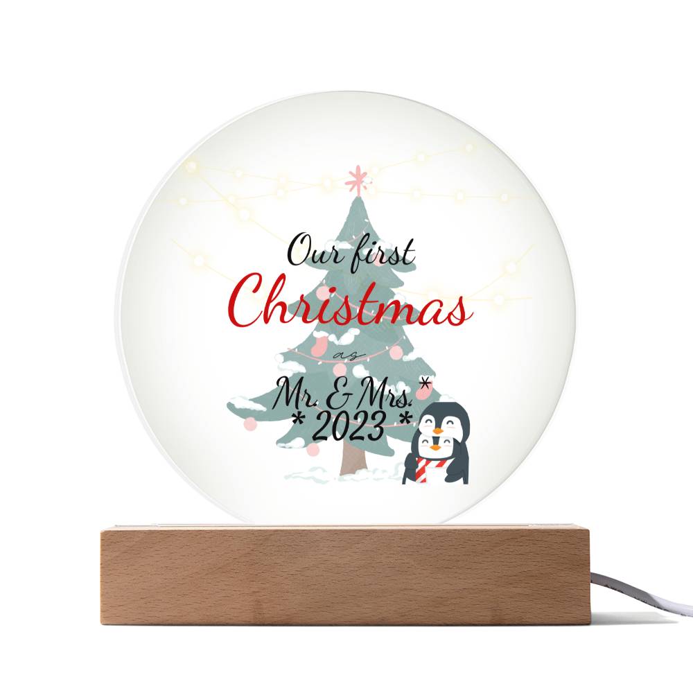 Our First Christmas as Mr. & Mrs. 2023 Acrylic Showpiece