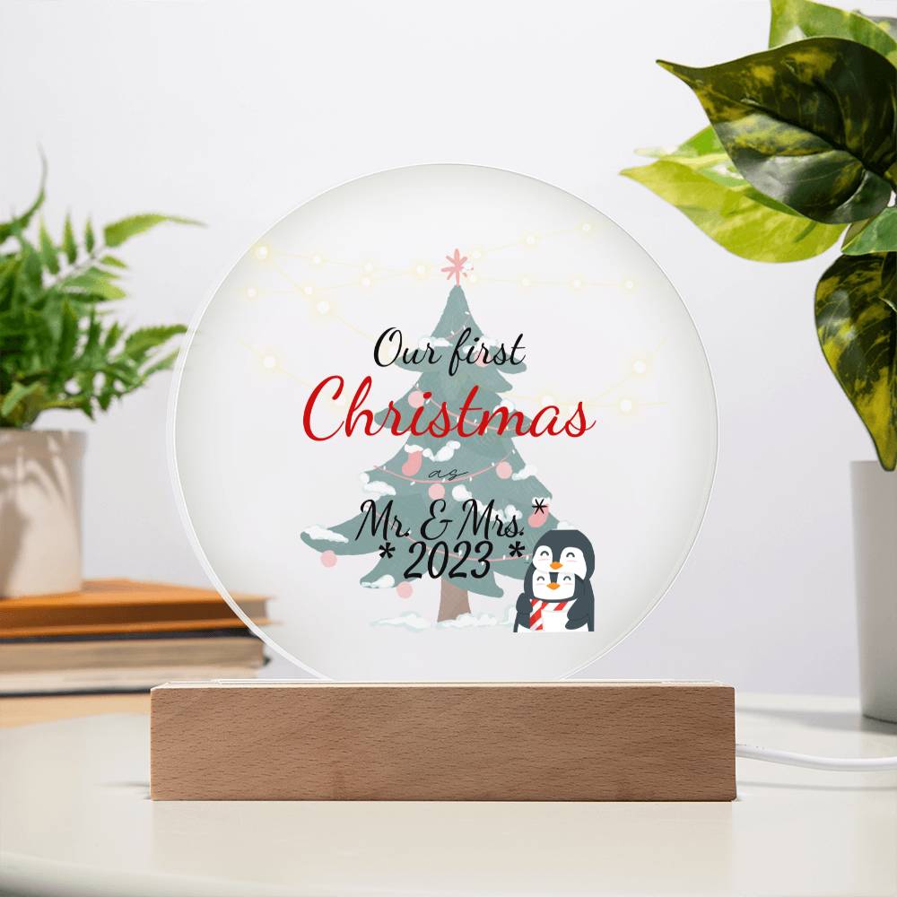 Our First Christmas as Mr. & Mrs. 2023 Acrylic Showpiece