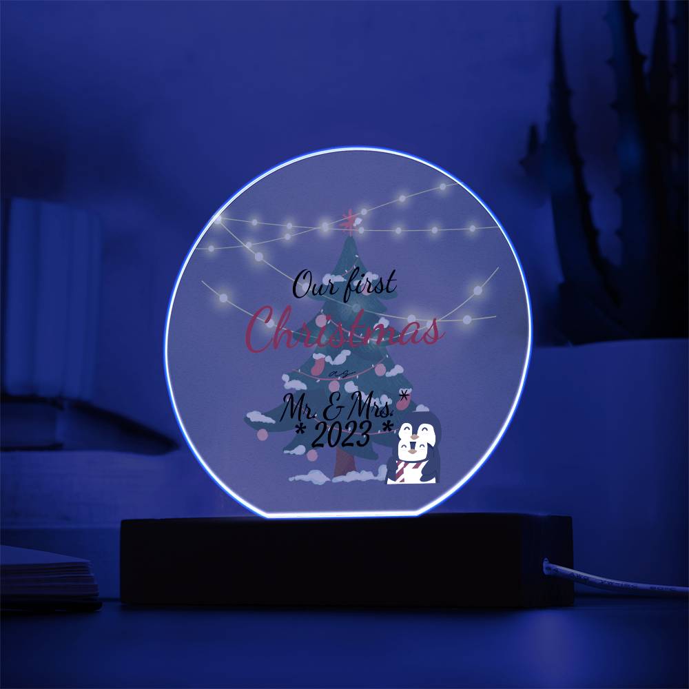 Our First Christmas as Mr. & Mrs. 2023 Acrylic Showpiece