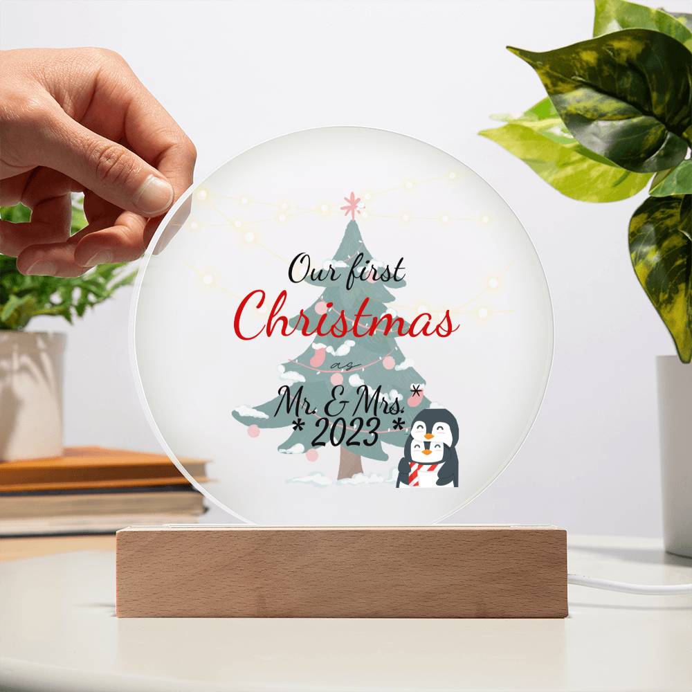 Our First Christmas as Mr. & Mrs. 2023 Acrylic Showpiece
