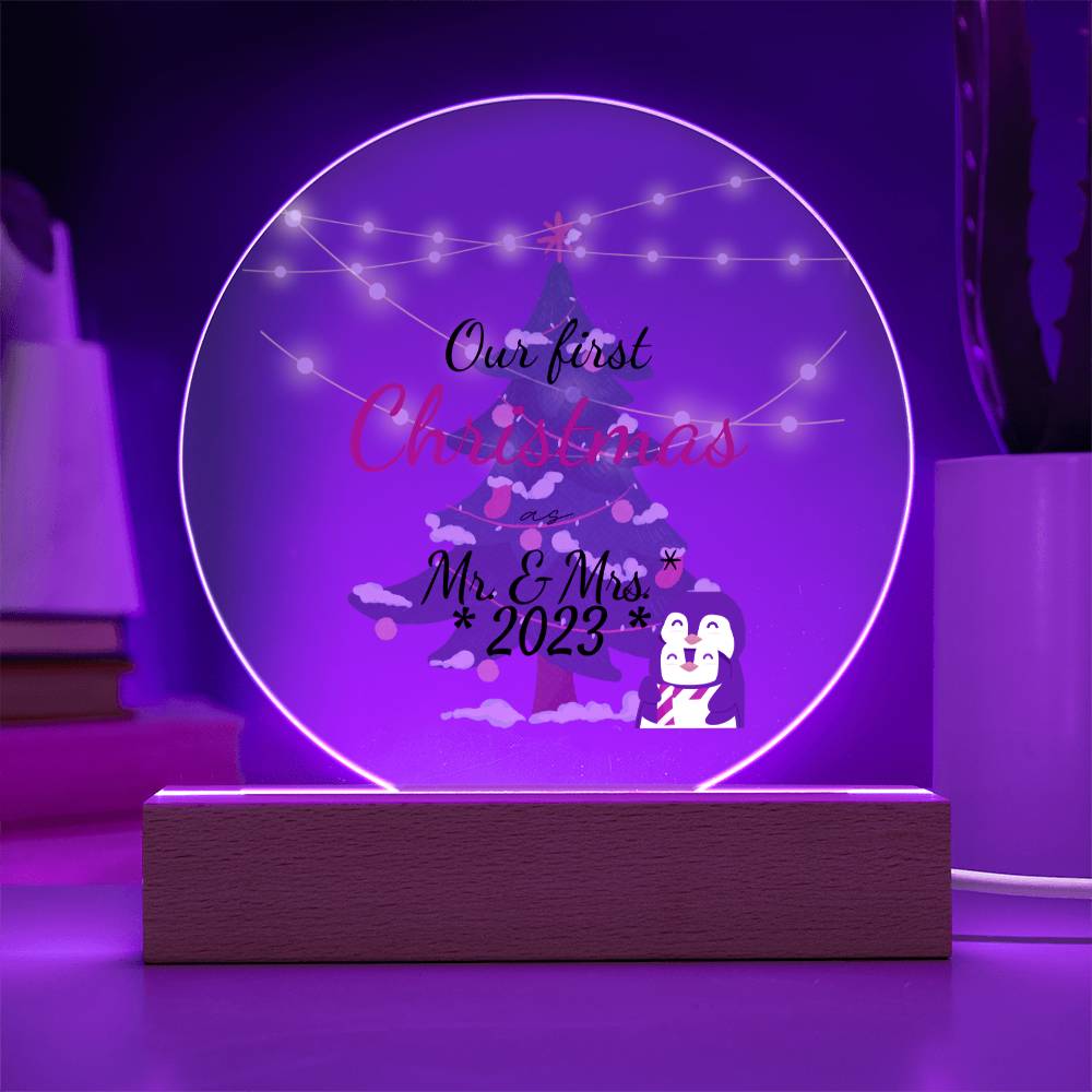 Our First Christmas as Mr. & Mrs. 2023 Acrylic Showpiece