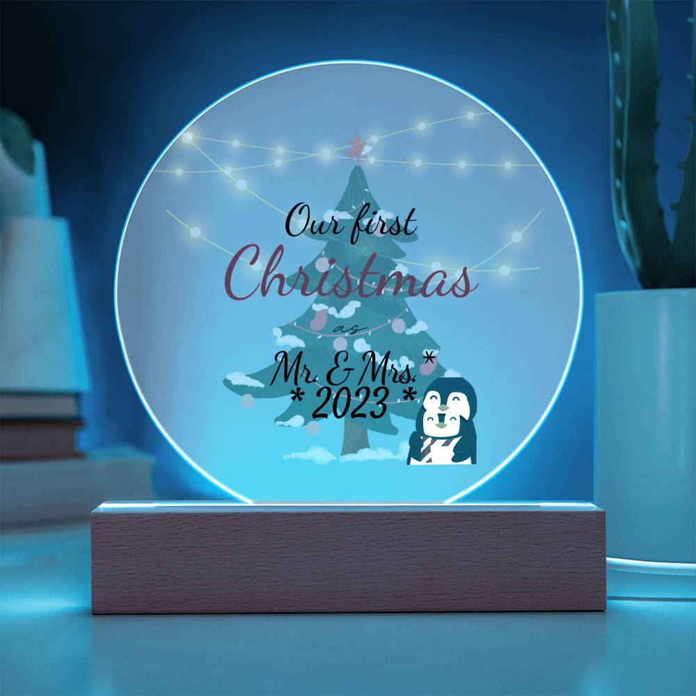 Our First Christmas as Mr. & Mrs. 2023 Acrylic Showpiece