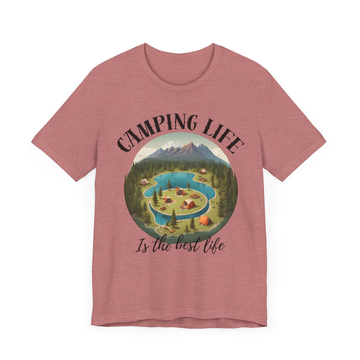 Camping Life Caravan Shirt, Sunset Mountain Camping Shirts, Summer Vacation Camping Gifts, Camp Lover Friends Matching Tee, Camping Tshirt