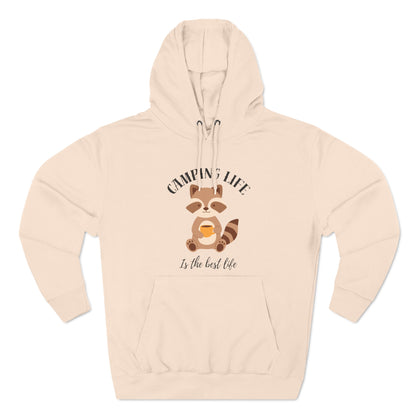 Three-Panel Fleece Hoodie Camping Life Caravan hoodie, Sunset Mountain Camping Shirts, Summer Vacation Camping Gifts, Camp Lover Friends Matching hoodie, Camping hoodie