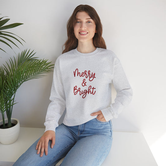 "Merry Bright" Unisex Heavy Blend Crewneck Sweatshirt