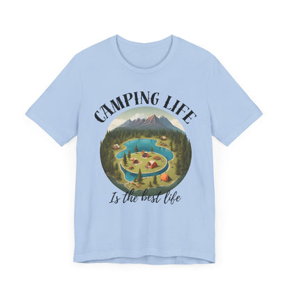 Camping Life Caravan Shirt, Sunset Mountain Camping Shirts, Summer Vacation Camping Gifts, Camp Lover Friends Matching Tee, Camping Tshirt