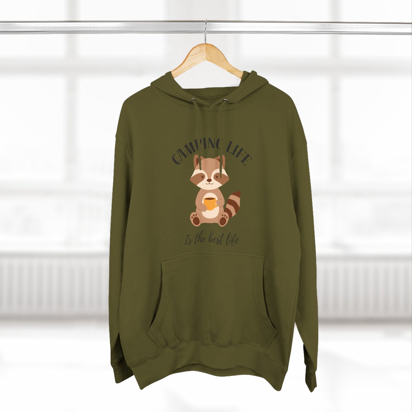 Three-Panel Fleece Hoodie Camping Life Caravan hoodie, Sunset Mountain Camping Shirts, Summer Vacation Camping Gifts, Camp Lover Friends Matching hoodie, Camping hoodie