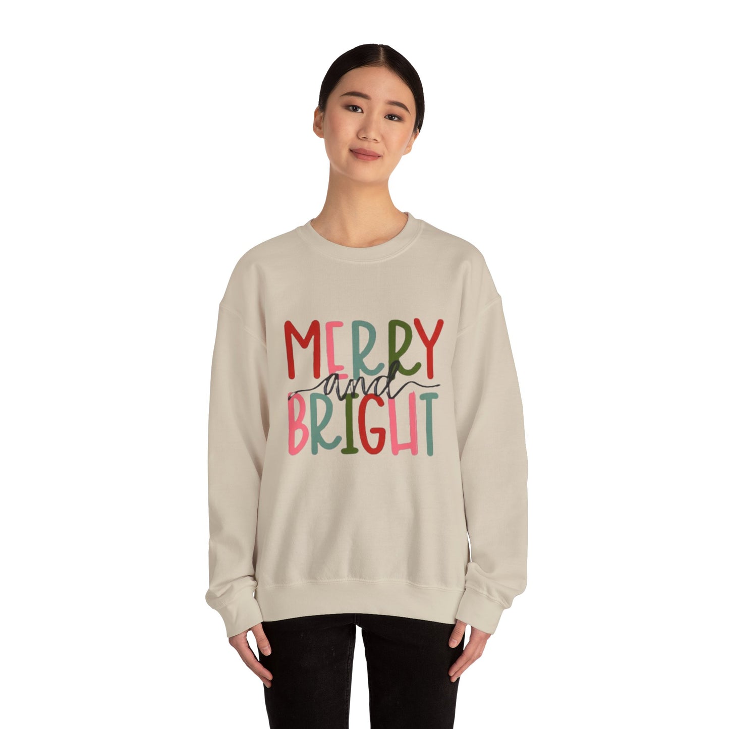 "Merry & Bright" Unisex Heavy Blend Crewneck Sweatshirt