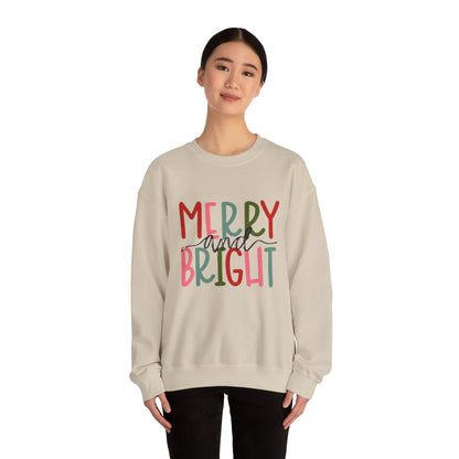"Merry & Bright" Unisex Heavy Blend Crewneck Sweatshirt