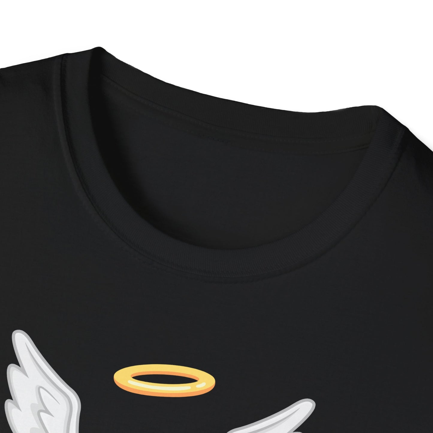 HAPPY HEAVENLY FATHERS DAY Softstyle Black T-Shirt