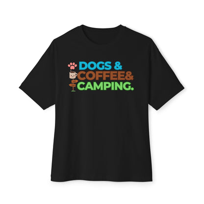 Dogs Coffee Camping Shirt, Camping Birthday Gift Tee, Dog Lover Shirt, Camper T-Shirt, Adventure Shirt, Vacation Shirt, Camping And Drinking